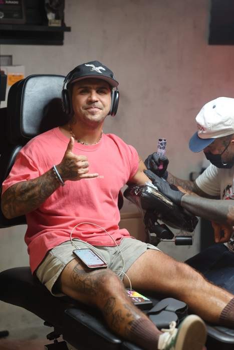 Ulises in the studio chair